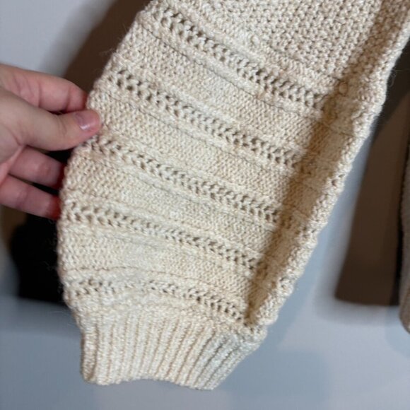 Anthropologie Sleeping on Snow Off-Shoulder Cream Sweater - Picture 3 of 6